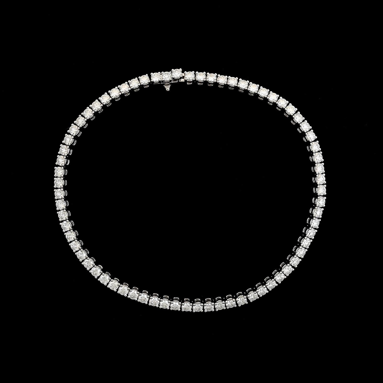 Memoire 18K White Gold Estate Diamond Tennis Bracelet