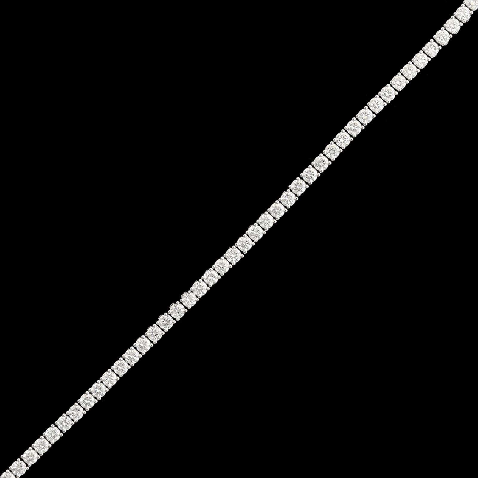 Memoire 18K White Gold Estate Diamond Tennis Bracelet