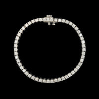 14K White Gold Estate Diamond Tennis Bracelet