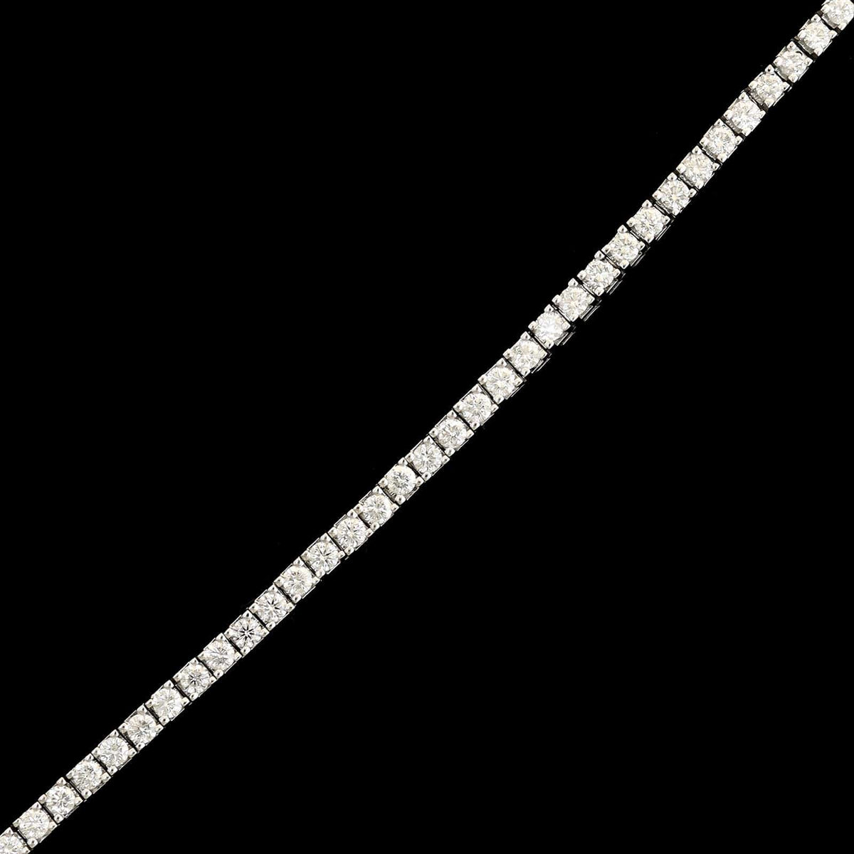 14K White Gold Estate Diamond Tennis Bracelet