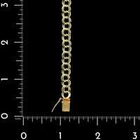 14K Yellow Gold Estate Double Link Charm Bracelet