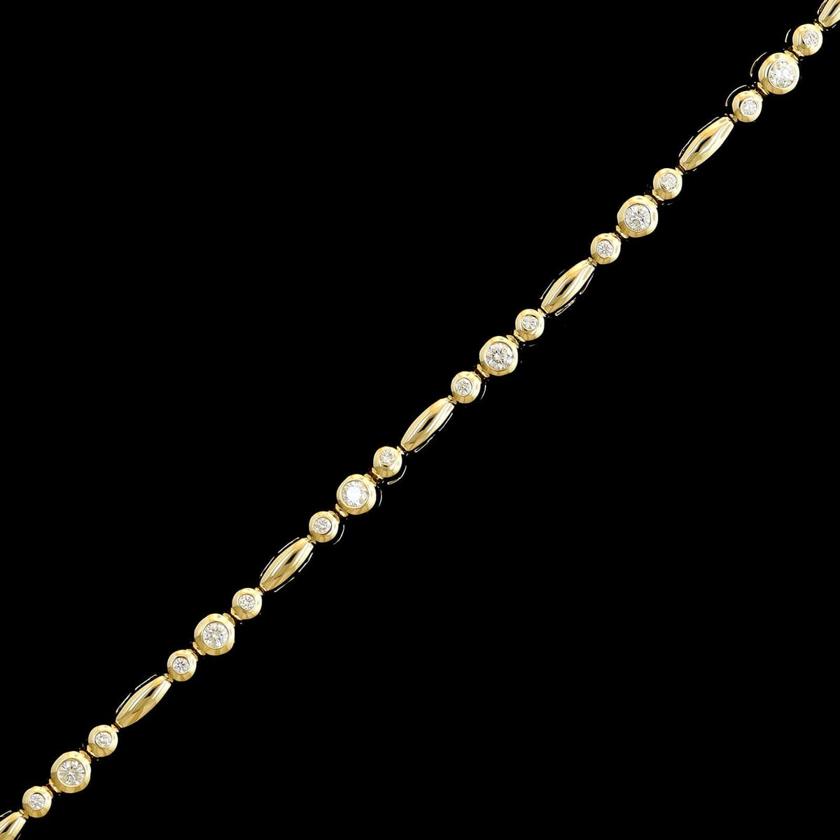 14K Yellow Gold Estate Diamond Bracelet