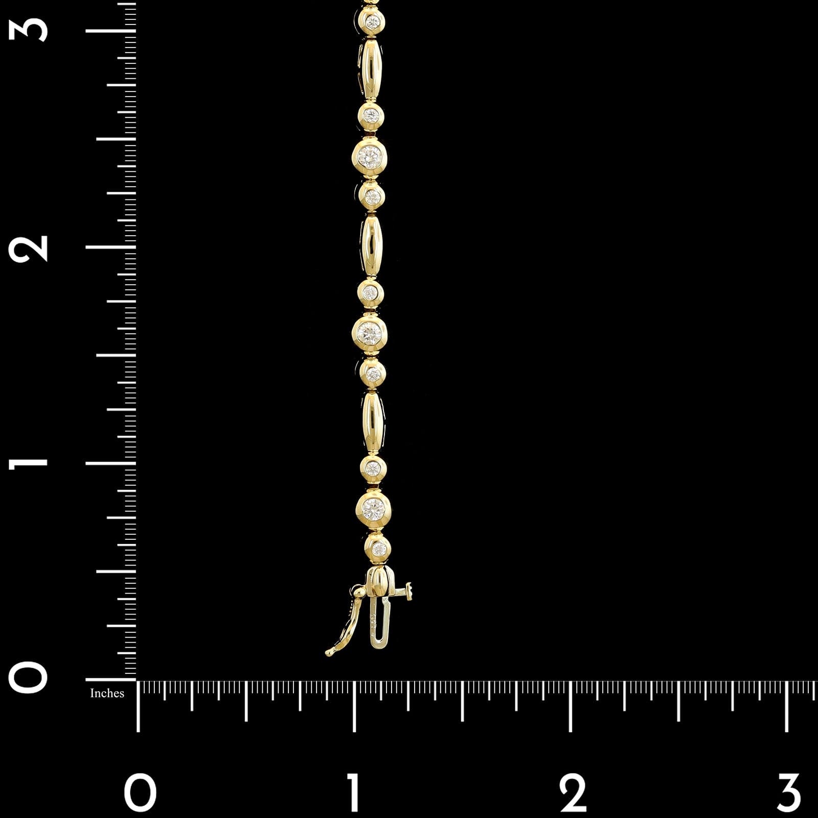 14K Yellow Gold Estate Diamond Bracelet