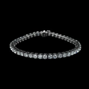 14K White Gold Estate Diamond Tennis Bracelet