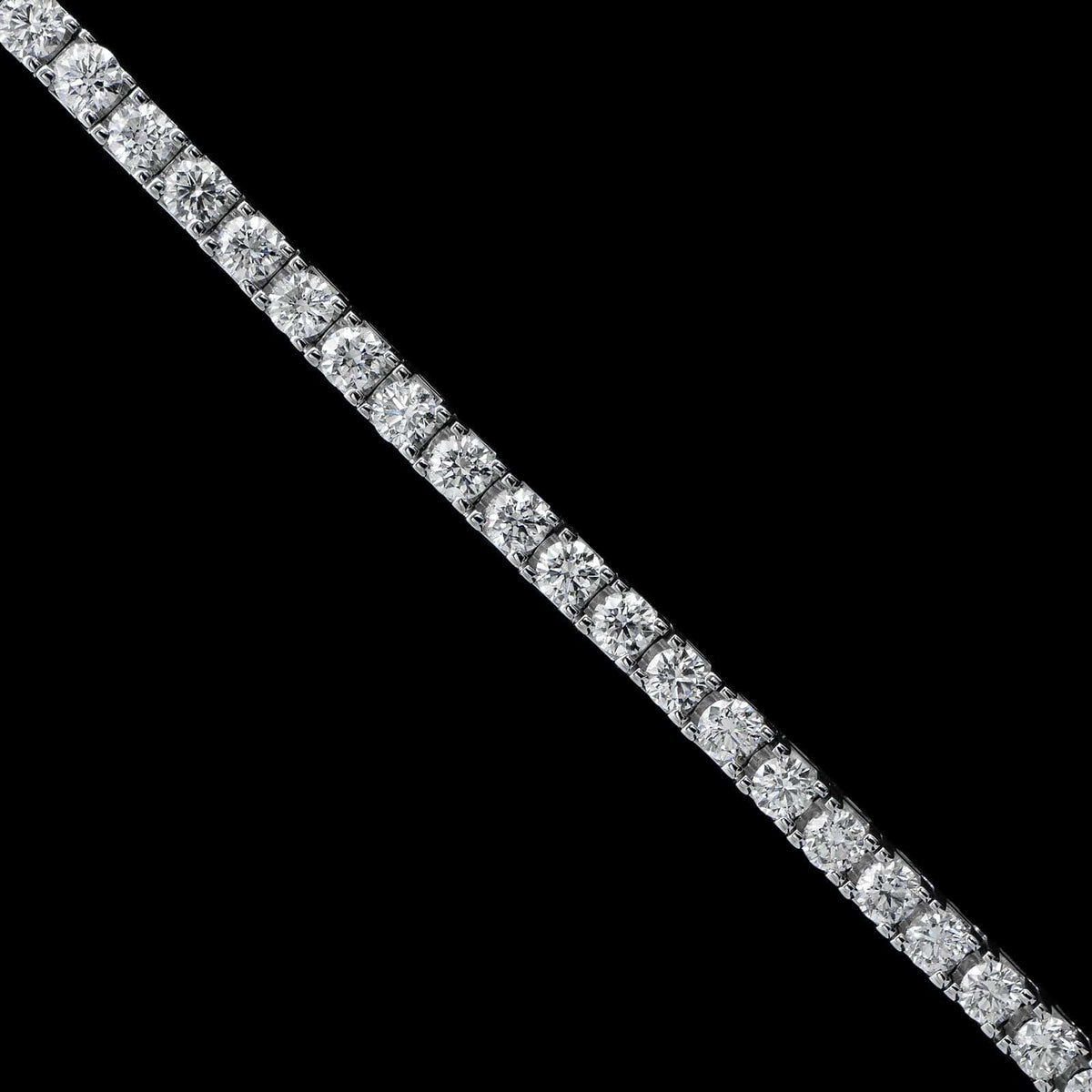 14K White Gold Estate Diamond Tennis Bracelet