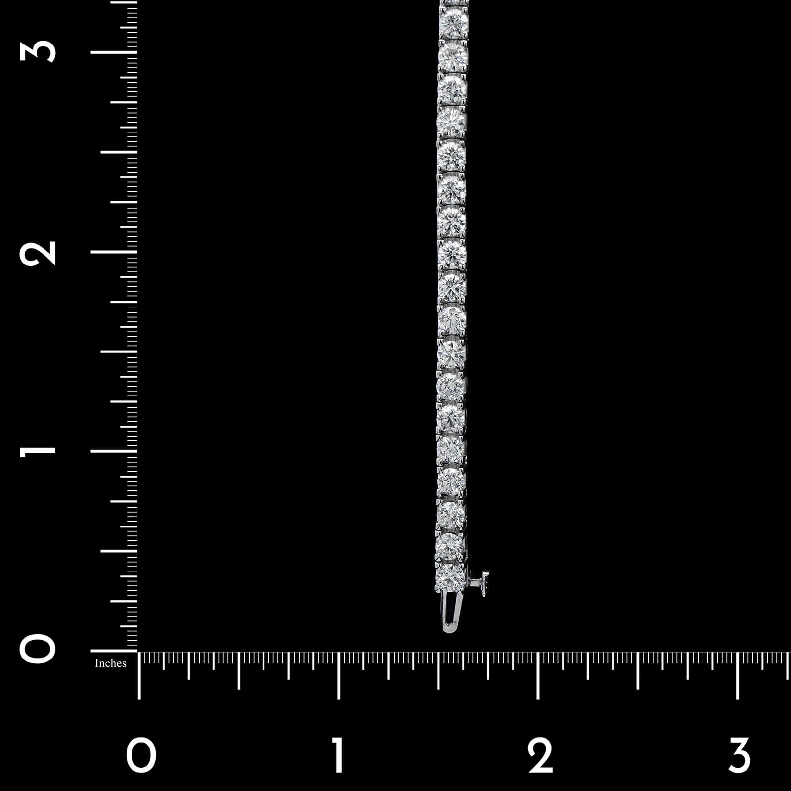 14K White Gold Estate Diamond Tennis Bracelet