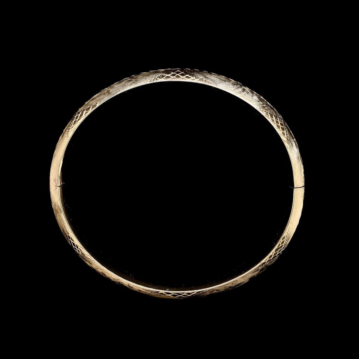14K Yellow Gold Estate Hinged Bangle