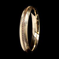14K Yellow Gold Estate Hinged Bangle