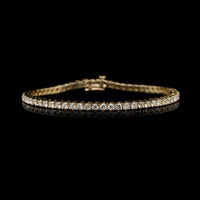 14K Yellow Gold Estate Diamond Tennis Bracelet