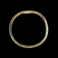 14K Yellow Gold Estate Diamond Tennis Bracelet