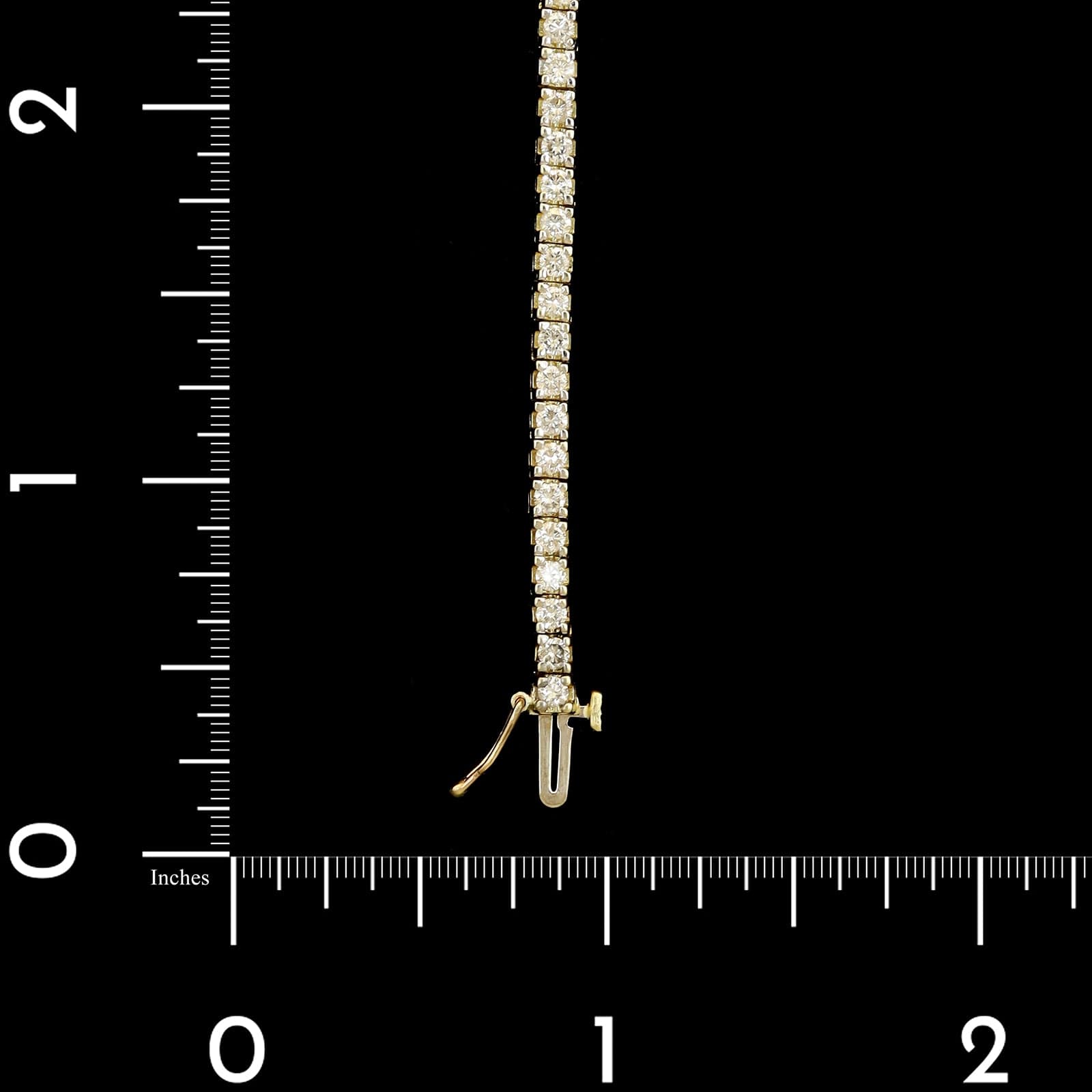 14K Yellow Gold Estate Diamond Tennis Bracelet