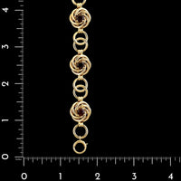 F.F Felger 14K Yellow Gold Estate Garnet Bracelet