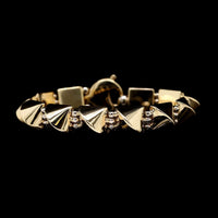 14K Two-tone Gold Estate Fancy Link Bracelet