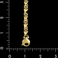 14K Two-tone Gold Estate Fancy Link Bracelet
