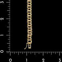 14K Yellow Gold Estate Double Link Charm Bracelet