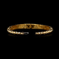 Roberto Coin 18K Yellow Gold White Enamel Accents Bangle