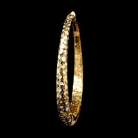 Roberto Coin 18K Yellow Gold White Enamel Accents Bangle