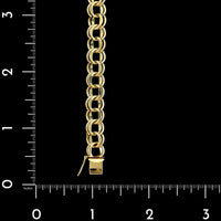 14K Yellow Gold Estate Double Link Charm Bracelet