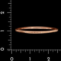 14K Rose Gold Estate Diamond Love Bangle Bracelet