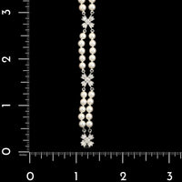 Tiffany & Co. Platinum Estate Cultured Pearl and Diamond Floret Bracelet