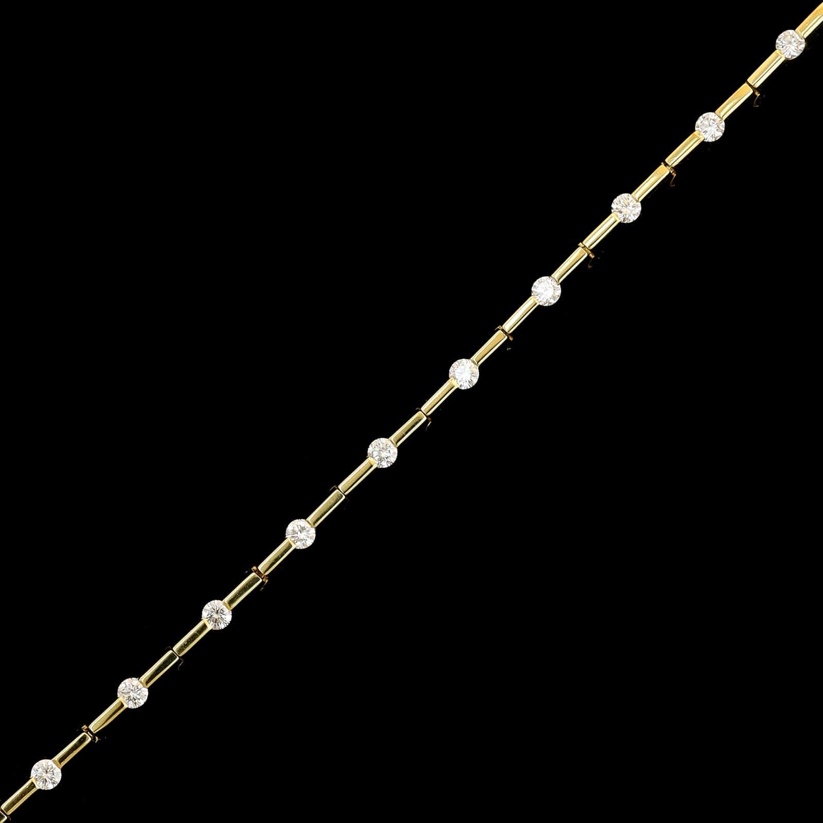 Roberto Coin 18K Yellow Gold Estate Diamond Bracelet