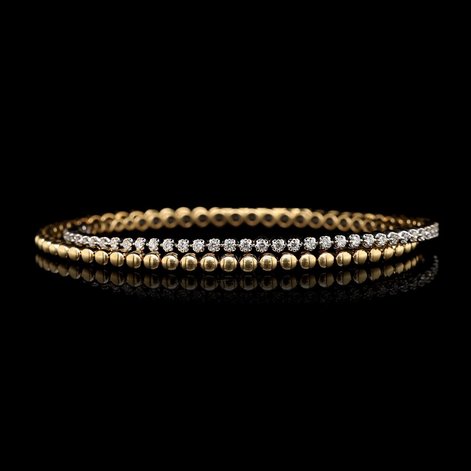 18K Two-tone Gold Estate Diamond Bracelet