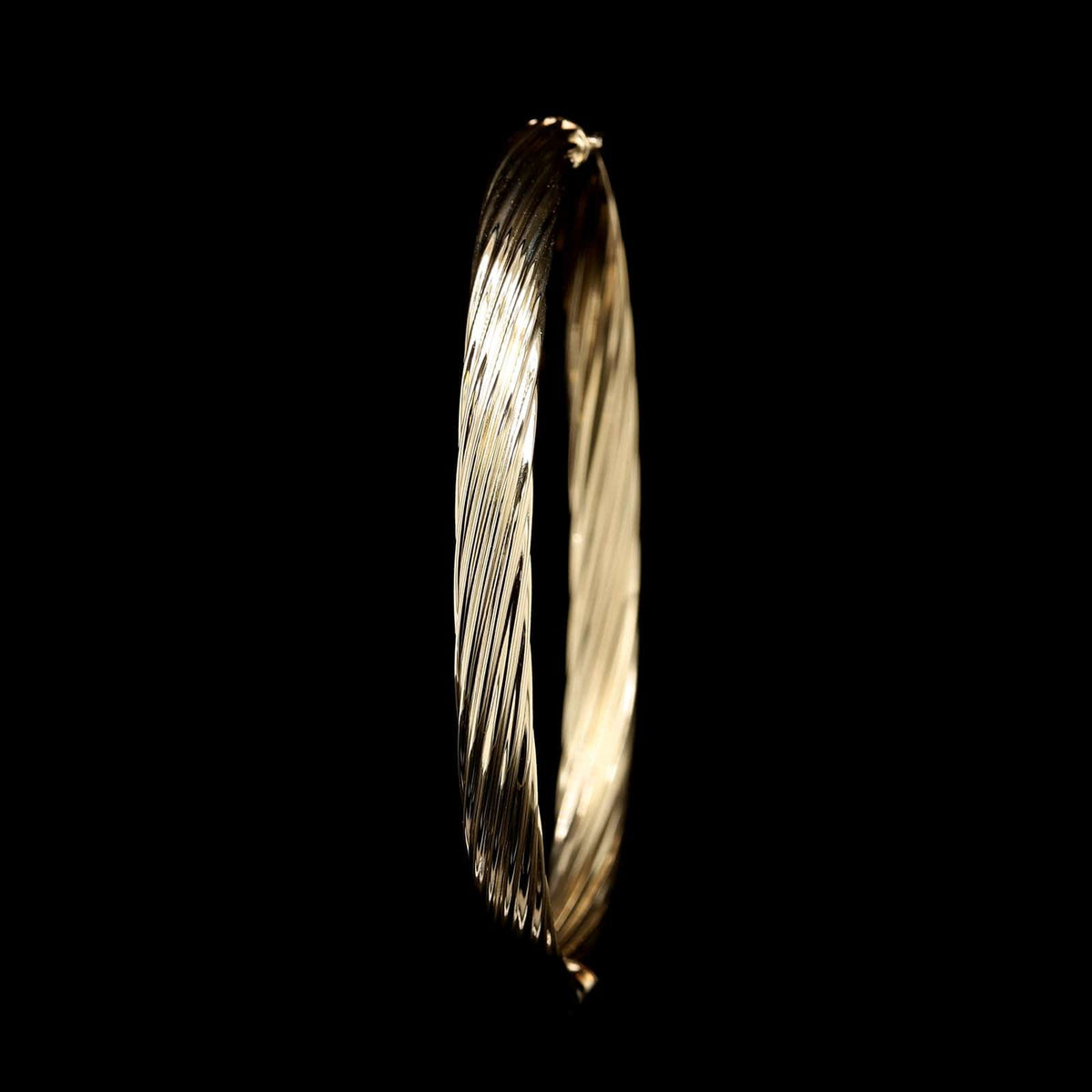 14K Yellow Gold Estate Hinged Bangle Bracelet