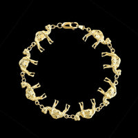 14K Yellow Gold Estate Camel Motif Bracelet