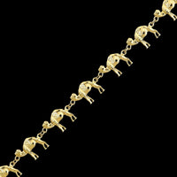 14K Yellow Gold Estate Camel Motif Bracelet