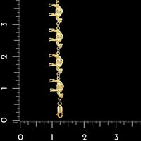 14K Yellow Gold Estate Camel Motif Bracelet