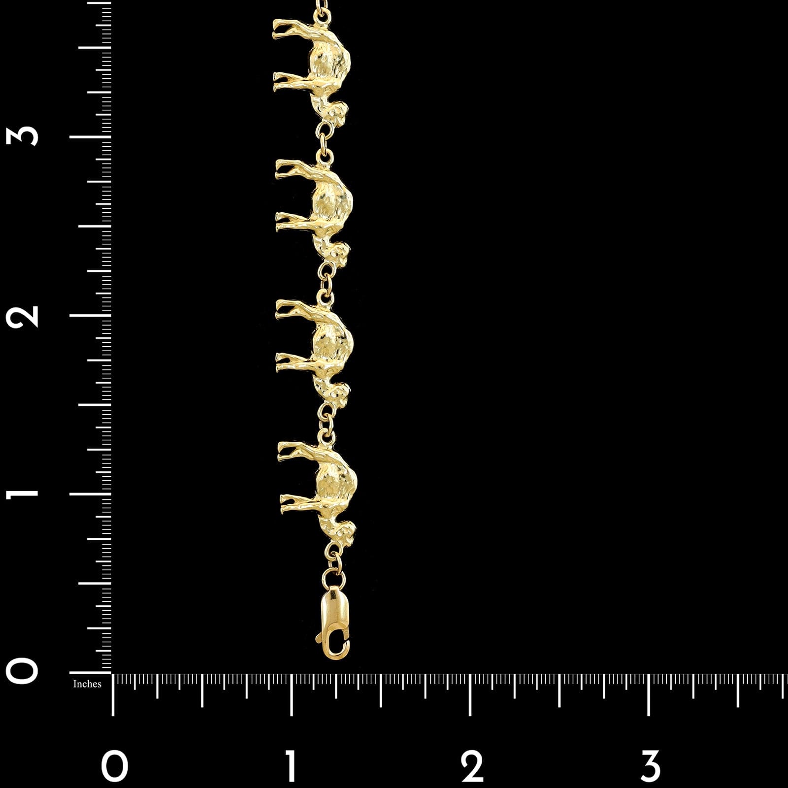14K Yellow Gold Estate Camel Motif Bracelet