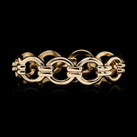 14K Yellow Gold Estate Fancy Link Bracelet
