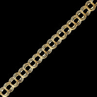 14K Yellow Gold Estate Triple Link Charm Bracelet