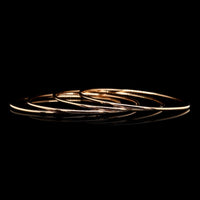 18K Rose Gold Estate Set of Four Bangles