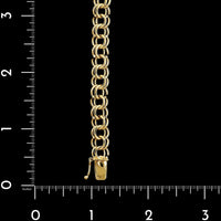 14K Yellow Gold Estate Double Link Charm Bracelet