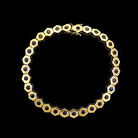 18K Yellow Gold Estate Sapphire Bracelet