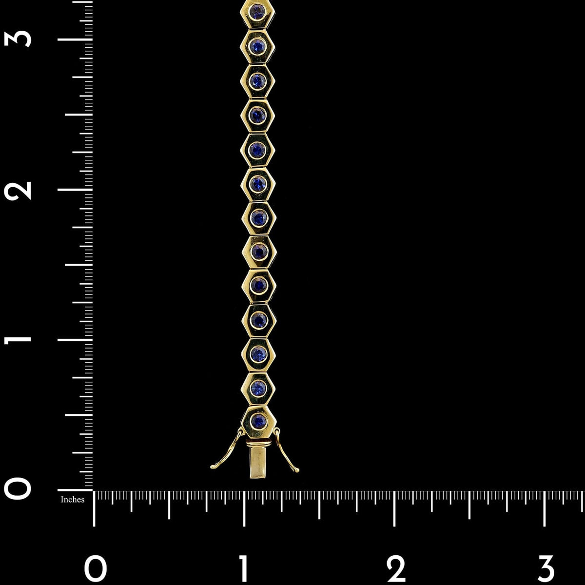 18K Yellow Gold Estate Sapphire Bracelet