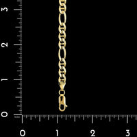 14K Yellow Gold Estate Figaro Chain Bracelet