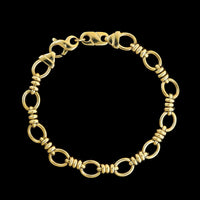 14K Yellow Gold Estate Fancy Link Bracelet