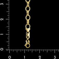 14K Yellow Gold Estate Fancy Link Bracelet