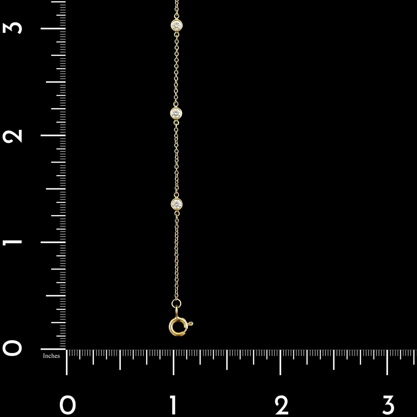 Tiffany & Co. 18K Yellow Gold Estate Diamond by the Yard Bracelet