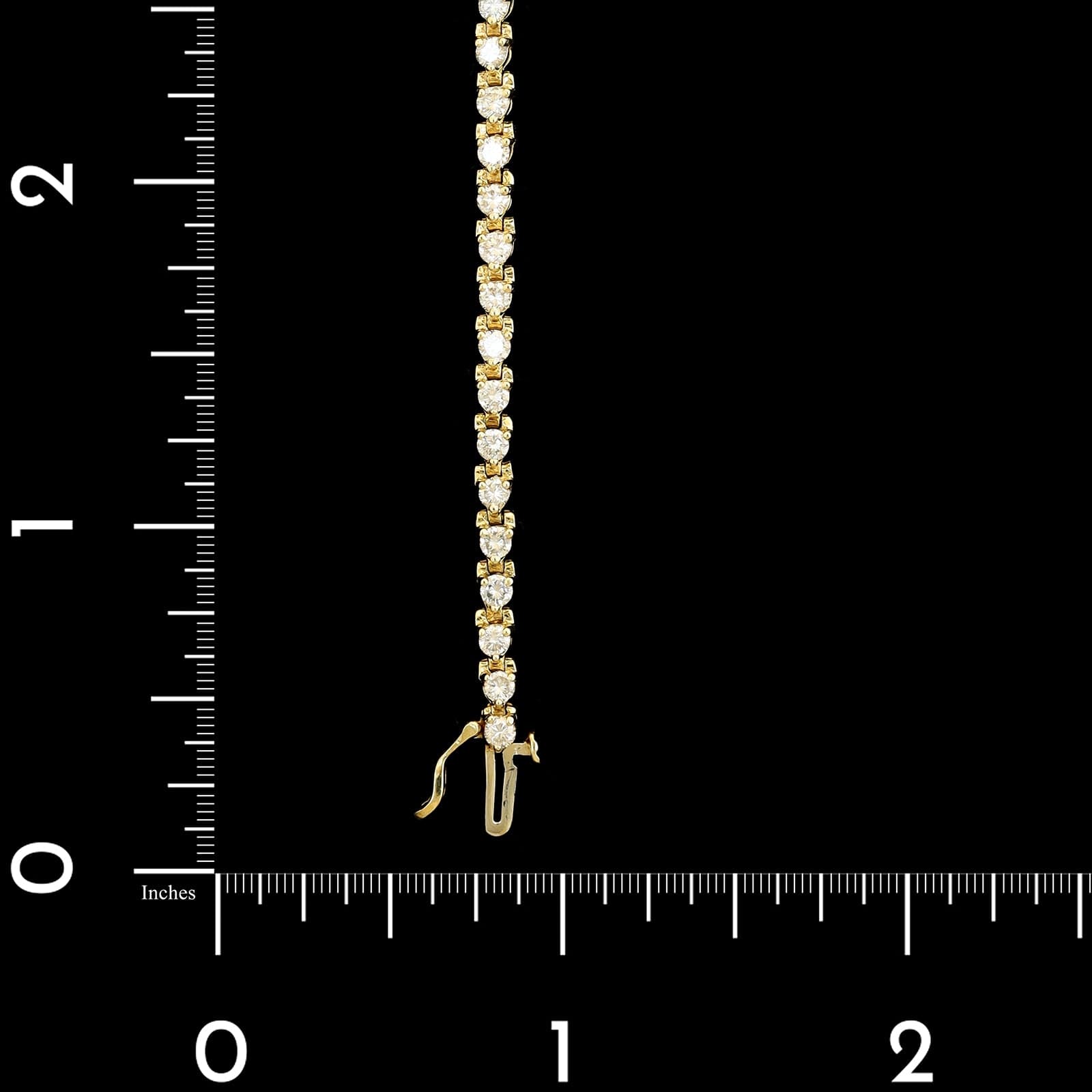 14K Yellow Gold Estate Diamond Tennis Bracelet
