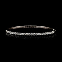 Memoire 18K White Gold Estate Diamond Bangle