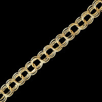 14K Yellow Gold Estate Triple Link Charm Bracelet