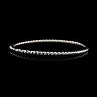 Tiffany & Co. Sterling Silver Estate Twist Twirl Bangle Bracelet