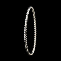 Tiffany & Co. Sterling Silver Estate Twist Twirl Bangle Bracelet