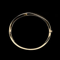 14K Yellow Gold Estate Diamond Bangle