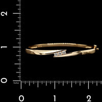 14K Yellow Gold Estate Diamond Bangle