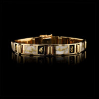 14K Yellow Gold Estate Gold Quartz Nugget Bracelet