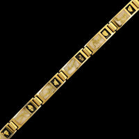 14K Yellow Gold Estate Gold Quartz Nugget Bracelet